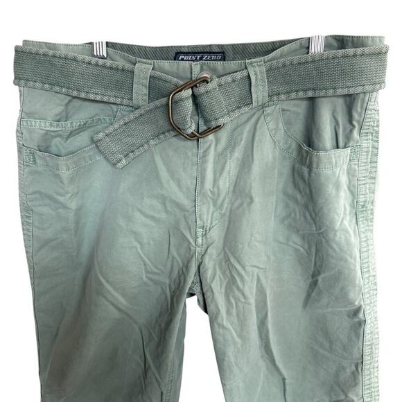 Point Zero Cargo Shorts Me Green Belted 34x15 Fishingcore Fishermancore outdoors - Picture 2 of 11